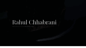 What Rahulchhabrani.com website looked like in 2021 (3 years ago)