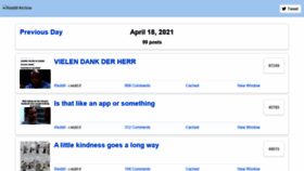 What Redditarchive.com website looked like in 2021 (3 years ago)