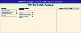 What Reja-tf.tdpu.uz website looked like in 2021 (3 years ago)