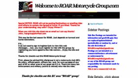 What Roarmotorcyclegroup.com website looked like in 2021 (3 years ago)