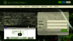 What Rootsireland.ie website looked like in 2021 (3 years ago)