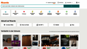 What Ricardo.ch website looked like in 2021 (4 years ago)