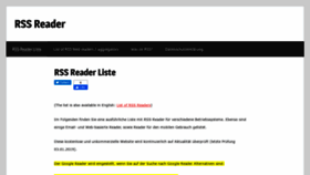 What Rss-readers.org website looked like in 2021 (3 years ago)