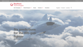 What Raytheon.com website looked like in 2021 (2 years ago)