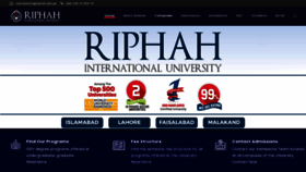 What Riphah.edu.pk website looked like in 2021 (2 years ago)