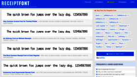 What Receiptfont.com website looked like in 2021 (2 years ago)