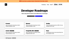 What Roadmap.sh website looked like in 2021 (2 years ago)