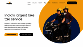 What Rapido.bike website looked like in 2021 (2 years ago)