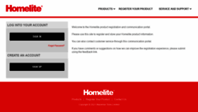 What Register.homelite.com website looked like in 2021 (2 years ago)