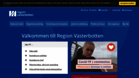 What Regionvasterbotten.se website looked like in 2021 (2 years ago)