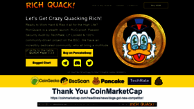 What Richquack.com website looked like in 2021 (2 years ago)