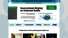 What Radioairplay.com website looked like in 2021 (2 years ago)