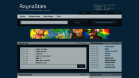 What Ragnastats.com website looked like in 2021 (2 years ago)