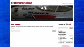 What Rcaeromodellismo.it website looked like in 2021 (2 years ago)
