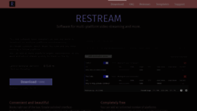 What Restream.xyz website looked like in 2021 (2 years ago)
