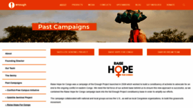 What Raisehopeforcongo.org website looked like in 2021 (2 years ago)