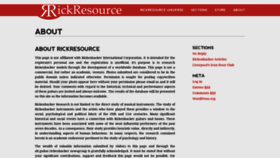 What Rickresource.com website looked like in 2021 (3 years ago)
