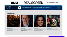 What Realscreen.com website looked like in 2021 (2 years ago)
