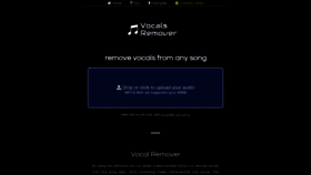 What Remove-vocals.com website looked like in 2021 (2 years ago)