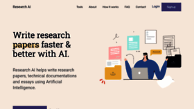 What Researchai.co website looked like in 2021 (2 years ago)