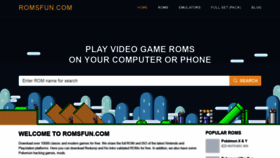 What Romsfun.com website looked like in 2021 (2 years ago)