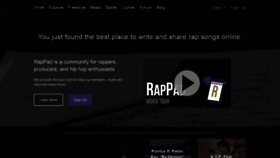 What Rappad.co website looked like in 2021 (2 years ago)