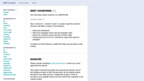 What Restcountries.com website looked like in 2021 (3 years ago)
