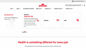 What Royalcanin.co.uk website looked like in 2021 (2 years ago)