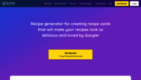 What Recipesgenerator.com website looked like in 2021 (2 years ago)