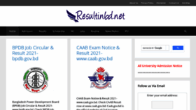What Resultinbd.net website looked like in 2021 (2 years ago)