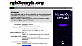 What Rgb2cmyk.org website looked like in 2021 (2 years ago)