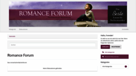 What Romanceforum.de website looked like in 2021 (4 years ago)