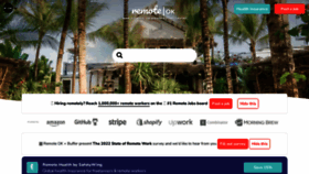 What Remoteok.com website looked like in 2021 (3 years ago)