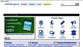 What Redditchbc.gov.uk website looked like in 2021 (2 years ago)