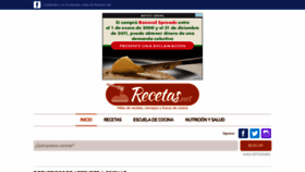 What Recetas.net website looked like in 2021 (2 years ago)