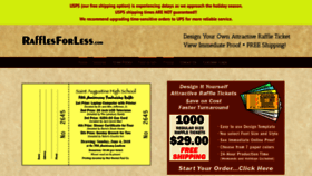 What Rafflesforless.com website looked like in 2021 (2 years ago)