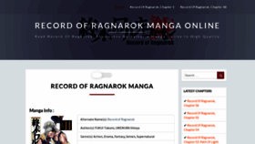 What Recordofragnarokmanga.com website looked like in 2021 (3 years ago)