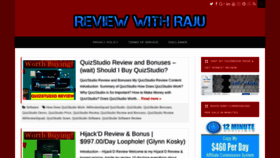 What Review-with-raju.com website looked like in 2021 (2 years ago)