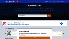 What Romsmania.games website looked like in 2021 (2 years ago)