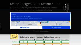 What Reifenrechner.at website looked like in 2021 (2 years ago)