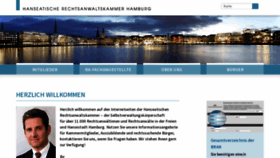 What Rechtsanwaltskammerhamburg.de website looked like in 2021 (2 years ago)