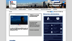 What Rhone.gouv.fr website looked like in 2021 (2 years ago)