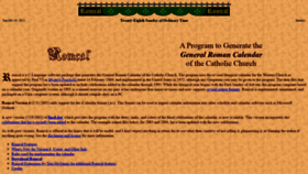 What Romcal.net website looked like in 2021 (2 years ago)