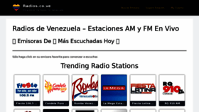 What Radios.co.ve website looked like in 2021 (2 years ago)