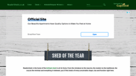 What Readersheds.co.uk website looked like in 2021 (4 years ago)