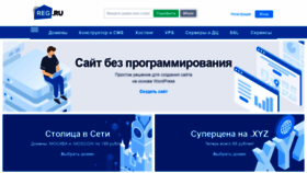 What Reg.ru website looked like in 2021 (3 years ago)