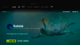 What Radiolab.org website looked like in 2022 (2 years ago)