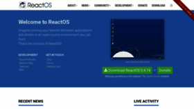 What Reactos.com website looked like in 2022 (2 years ago)