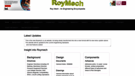 What Roymech.co.uk website looked like in 2022 (2 years ago)