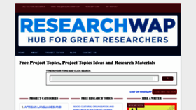 What Researchwap.com website looked like in 2022 (2 years ago)